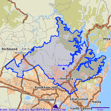 Hornsby Map